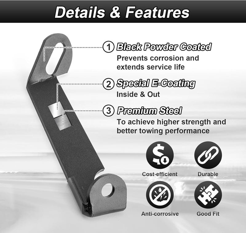 ROMELACK Ditch Hood Mount Bolt Brackets Upper LED Light Pods Bracket Compatible with Dodge Ram 2500/3500 2019-2024(No Drilling) - Image 2